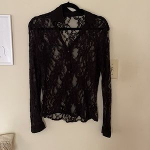 Zara Lace Long-Sleeve Top
